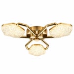 Apliqa Matiz 3'lü Gold 48 Watt Plafonyer 3 Renkli Led Avize