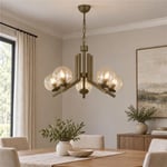 Apliqa Mikel 5 Lü Komple Eskitme Boyalı Bal Camlı Modern Retro Sarkıt Yatak Odası Salon Avize