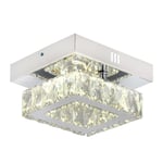 Apliqa Modina Tek Katlı Krom 3 Renkli 20 Watt Ledli 3 Renkli Kristalli Taşlı Modern Tasarım Led Kristal Salon Avize