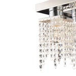 Apliqa Nikola 4lü Krom Kristalli Taşlı Modern Tasarım Kristal Salon Avize