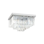 Apliqa Nilüfer Kristalli Krom Kaplama Triplex Kare Kristalli Taşlı Modern Tasarım Kristal Salon Avize