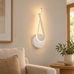 Apliqa Pedra Beyaz 20 Watt Duvar Lambası Modern Tasarım Salon Led Aplik