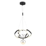 Apliqa Pelin Tekli Siyah Krom 3 Renkli 39 Watt Ledli Modern Oturma Odası, Koridor, Salon Led Avize