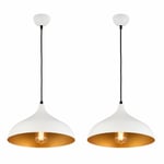 Apliqa Pera Beyaz 2li Modern Retro Sarkıt Mutfak Salon Avize-sarkıt Seti