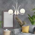 Apliqa Plüton 3'lü Krom Modern Mutfak Salon Avize