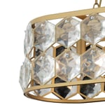 Apliqa Roman 5'li Sıralı Eskitme Kristalli Taşlı Modern Tasarım Kristal Salon Avize