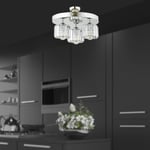 Apliqa Sabrina 3 Lü Yuvarlak Krom Kaplama Plafonyer Kristalli Taşlı Modern Tasarım Kristal Salon Avize