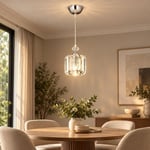 Apliqa Saka Tekli Krom 2'li Kristalli Modern Yatak Odası Salon Kristal Avize Seti