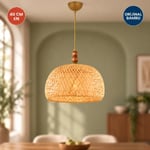 Apliqa Sera Tekli Rattan Modern Sarkıt Avize, Hasır Avize, Oturma Odası Mutfak Salon Koridor Avize