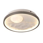 Apliqa Skala 30'luk Ay Figürlü Yuvarlak 48 Watt Plafonyer Led Avize