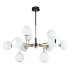 Apliqa Sofia 12'li Siyah Gold 100 Watt Yuvarlak Modern Oturma Odası, Salon Avize