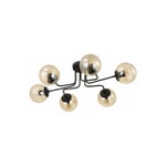 Apliqa Tanyer 6lı Siyah Modern Sarkıt Yatak Odası Retro Salon Avize