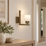 Apliqa Torqu Eskitme Boyalı Beyaz Camlı Duvar Lambası Yatak Odası-yatak Başı-banyo İçin Modern Aplik
