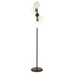 Apliqa Uzel 5li Siyah Modern Tasarım Metal Lambader