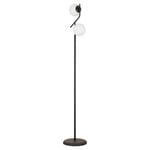 Apliqa Velar Siyah Beyaz Camlı Modern Tasarım Metal Lambader