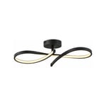 Apliqa Vetto Siyah 38 Watt Plafonyer 3 Renkli Ledli Modern Mutfak Banyo Led Salon Sarkıt Avize