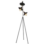 Apliqa Violet 3lü Siyah Modern Tasarım Retro 3 Ayaklı Abajur Lamba Metal Lambader