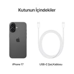 Apple iPhone 17 256 GB: ProMotion teknolojisine sahip 6.3 inç ekran, A19 Çip, Daha Pratik Grup Selfie’leri İçin Yeni Center Stage Ön Kamera, Çizilmelere Karşı Daha Dayanıklı; Siyah