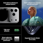 Apple iPhone 17 Pro 256 GB: 120 Hz’e kadar ProMotion teknolojisine sahip 6.3 inç ekran, A19 Pro Çip, Çığır Açıcı Pil Ömrü, Center Stage Ön Kamera özellikli Pro Fusion Kamera Sistemi; Abis