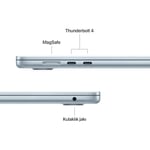 Apple M5 çipli 15 inç MacBook Air Laptop: 15.3 inç Liquid Retina Ekran, 10 CPU, 10 GPU, 16GB Birleşik Bellek, 1 TB SSD Depolama - Seçenekler: 1 TB, 512 GB, 16 GB Birleşik Bellek, 24 GB Birleşik Bellek