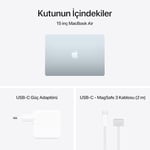 Apple M5 çipli 15 inç MacBook Air Laptop: 15.3 inç Liquid Retina Ekran, 10 CPU, 10 GPU, 16GB Birleşik Bellek, 1 TB SSD Depolama - Seçenekler: 1 TB, 512 GB, 16 GB Birleşik Bellek, 24 GB Birleşik Bellek