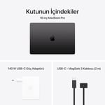 Apple MacBook Pro Laptop: M5 Pro çip, 18 CPU ve 20 GPU’ya sahip, Yapay zeka için tasarlandı, 16.2 inç Liquid Retina XDR Ekran, 2 - Seçenekler: 1 TB, 2 TB, 24GB Birleşik Bellek, 36GB Birleşik Bellek...