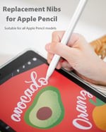 Apple Pencil 2 Gen iPad Pro Kalem ile Uyumlu 2 Paket Yedek İpuçları - iPad Kalem 1 st/Kalem 2 Gen için iPencil Ucu (Beyaz)