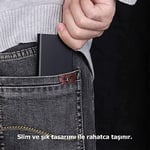 Aquablue Otomatik Mekanizmalı Alüminyum Kredi Kartlık RFID Korumalı Cüzdan