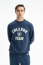Ar-ma Erkek Bisiklet Yaka Sweatshirt Yazi Baskili Cepsiz Örme Kumaş Regular Fit%75 Pamuk%25 Polyester 30/1 3 İplik Şardonsuz K26124601201
