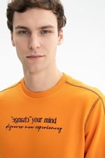 Ar-ma Erkek Bisiklet Yaka Sweatshirt Yazi Baskili Cepsiz Örme Kumaş Regular Fit%75 Pamuk%25 Polyester 30/1 3 İplik Şardonsuz K26124601601