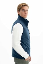 Ar-ma Erkek Polar Yelek Regular Fit Tam Fermuarlı%100 Polyester Softech Kışlık Cepli Baskısız K26424674201 İndigo-İ1