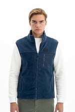 Ar-ma Erkek Polar Yelek Regular Fit Tam Fermuarlı%100 Polyester Softech Kışlık Cepli Baskısız K26424674201 İndigo-İ1