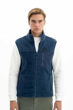 Ar-ma Erkek Polar Yelek Regular Fit Tam Fermuarlı%100 Polyester Softech Kışlık Cepli Baskısız K26424674201 İndigo-İ1