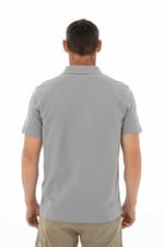 Ar-ma Erkek Polo Yaka Kısa Kollu Gömlek Regular Fit%100 Pamuk Penye Pike Düğme Kapamalı Cepsiz Y25374351101 Gri-G2