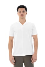 Ar-ma Erkek Polo Yaka Kısa Kollu Gömlek Regular Fit%100 Pamuk Penye Pike Düğme Kapamalı Cepsiz Y25374351101 Beyaz-B1