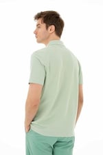 Ar-ma Erkek Polo Yaka Kısa Kollu Gömlek Regular Fit%100 Pamuk Penye Pike Düğme Kapamalı Cepsiz Y25374351101 Yeşil-Y2