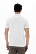 Ar-ma Erkek Polo Yaka Kısa Kollu Gömlek Regular Fit%100 Pamuk Penye Pike Düğme Kapamalı Cepsiz Y25374351101 Beyaz-B1