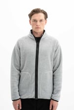 Ar-ma Erkek Tam Fermuar Sweatshirt Baskisiz Basic Fleto Fermuar Cepli Dik Yaka Örme Kumaş Regular Fit%100 Polyester Softech Polar K26324674601