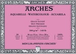 Arches 1795058 bloklu sulu boya kağıdı (18 x 26 cm, 4 tarafı yapıştırılmış, 300 g/m² ince tanecikli) 20 yaprak doğal beyaz