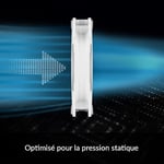 ARCTIC BioniX P120 PC fanı, 120 mm oyun kasası fanı, PWM PST paylaşım fonksiyonu, statik basınç için optimize edilmiştir, soğutucu, RPM senkronizasyonu, 200-2100 RPM - gri/beyaz