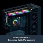 ARCTIC Liquid Freezer III Pro 360 A-RGB - AIO CPU Soğutucu, 3 x 120 mm Su Soğutma, 38 mm Radyatör, PWM Pompa, VRM Fan, AMD AM5/AM4, Intel LGA1851/1700 Kontak Çerçevesi - Siyah