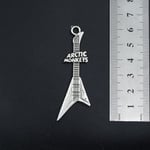Arctic Monkeys Elektro Gitar Deri ip Kolye - Gümüş Kaplama - Kadın Erkek Kolye - No:1040
