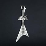 Arctic Monkeys Elektro Gitar Örme Zincir Kolye - Gümüş Kaplama - Erkek Kadın Kolye - No:1554
