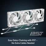 Arctic P12 Pro A-RGB (Beyaz) - Güçlü Premium Fan 120 mm PWM Fan Y Kablo Ayırıcı ile 600~3000RPM 0RPM <% 5 PWM 5V Dijital RGB Akışkan Dinamik Rulman 4Pin - Beyaz