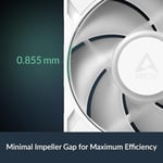 Arctic P12 Pro A-RGB (Beyaz) - Güçlü Premium Fan 120 mm PWM Fan Y Kablo Ayırıcı ile 600~3000RPM 0RPM <% 5 PWM 5V Dijital RGB Akışkan Dinamik Rulman 4Pin - Beyaz