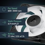 ARCTIC P12 Pro A-RGB (Siyah) - Güçlü Premium Fan, Y-Kablo Ayırıcılı 120 mm PWM Fan, 600-3000 RPM, 0 RPM <% 5 PWM, 5V Dijital RGB, Akışkan Dinamik Rulman, 4-Pin - Siyah