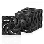 ARCTIC P12 Pro PST - 5'li Paket - Güçlü Premium Fan, Y-Kablo Ayırıcılı 120 mm PWM Fan, 600-3000 RPM, 0 RPM <% 5 PWM, Akışkan Dinamik Rulman, 4-Pin - Siyah