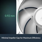 Arctic P14 Pro A-RGB (Beyaz) - Güçlü Premium Fan, Y Kablo Bölmeli 140 mm PWM Fan, 400-2500 RPM, 0 RPM <% 5 PWM, 5V Dijital RGB Akışkan Dinamik Rulman - Beyaz