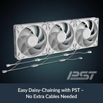 Arctic P14 Pro A-RGB (Beyaz) - Güçlü Premium Fan, Y Kablo Bölmeli 140 mm PWM Fan, 400-2500 RPM, 0 RPM <% 5 PWM, 5V Dijital RGB Akışkan Dinamik Rulman - Beyaz