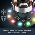 Arctic P14 Pro A-RGB (Siyah) - Güçlü Premium Fan, Y-Kablo Bölmeli 140 mm PWM Fan, 400-2500 RPM, 0 RPM <% 5 PWM, 5V Dijital RGB, Akışkan Dinamik Rulman - Siyah
